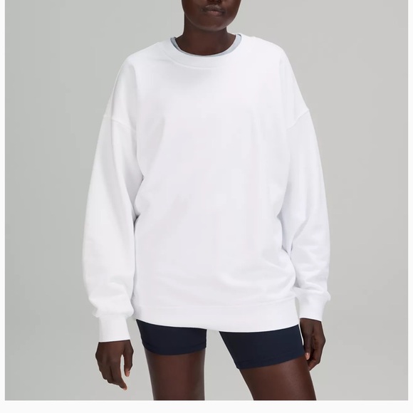 Lululemon perfectly oversize crew size 8 white NWT - Picture 1 of 9